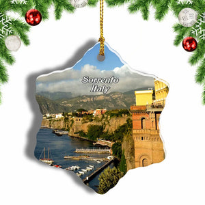 Italy Giovanna Beach Sorrento Christmas Ornament 3 Inches Snow