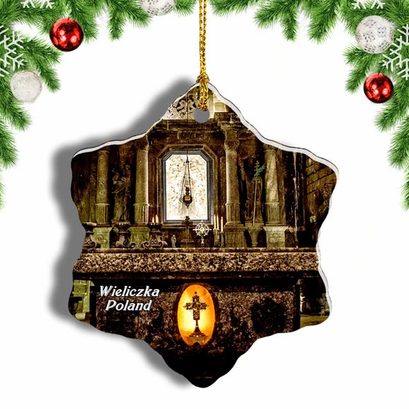 Poland Wieliczka Salt Mine Christmas Ornament 3 Inches Snow