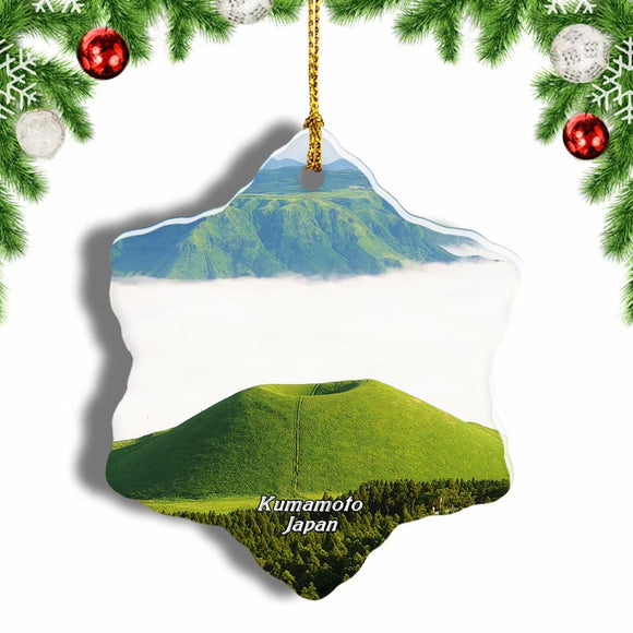 Aso Komezuka Sea Of Clouds Kumamoto Japan Christmas Ornament 3 Inches Snow