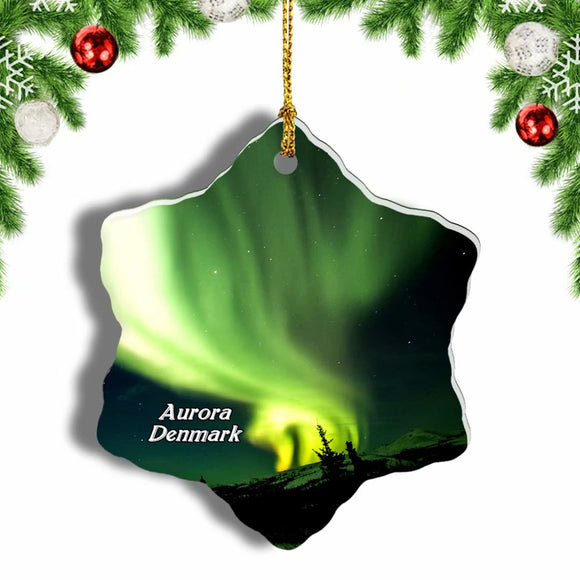 Denmark Aurora Christmas Ornament 3 Inches Snow