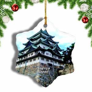 Japan Nagoya Castle Christmas Ornament 3 Inches Snow