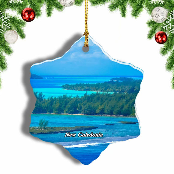 New Caledonia France Christmas Ornament 3 Inches Snow