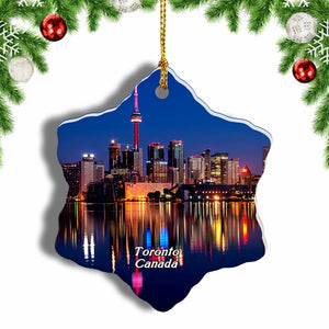 Canada CN Tower Toronto Christmas Ornament 3 Inches Snow