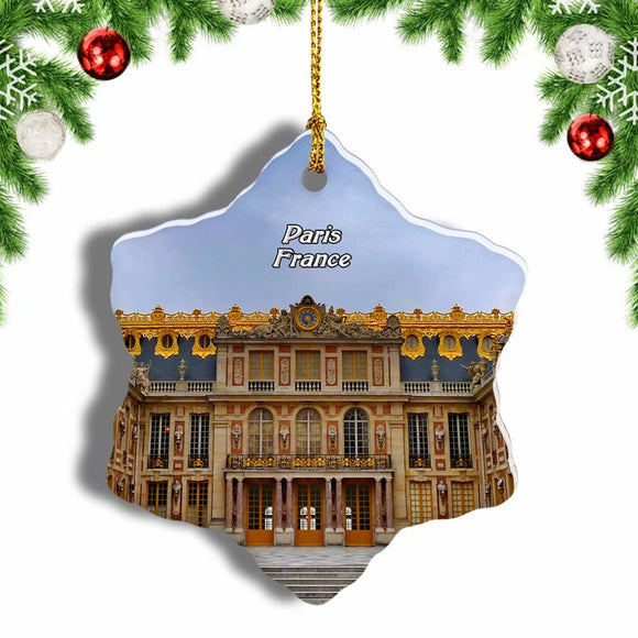 France Versailles Palace Paris Christmas Ornament 3 Inches Snow