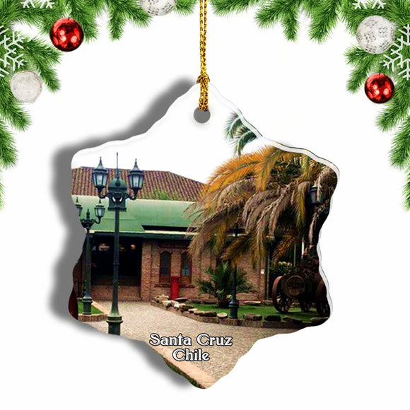 Chile Colchagua Museum  Santa Cruz Christmas Ornament 3 Inches Snow