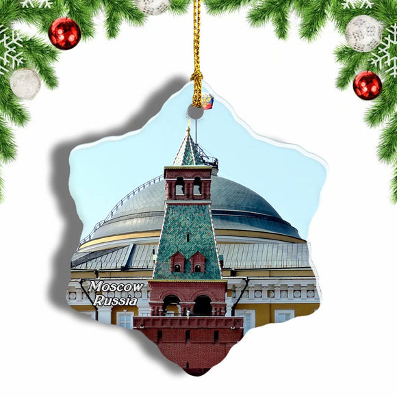 Russia Lenin Mausoleum Moscow Christmas Ornament 3 Inches Snow