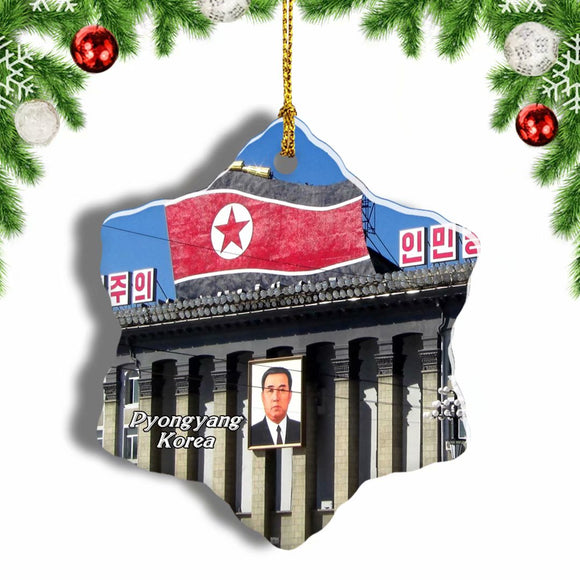 Pyongyang Metro Korea Christmas Ornament 3 Inches Snow