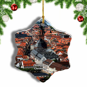 Germany Heidelberg Christmas Ornament 3 Inches Snow