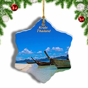 Thailand Island Krabi Christmas Ornament 3 Inches Snow