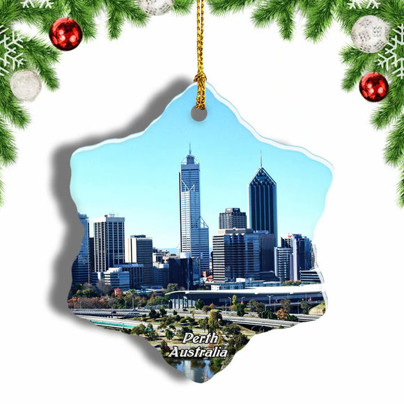 Australia Perth Kings Park Christmas Ornament 3 Inches Snow