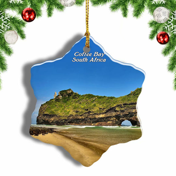 South Africa Coffee Bay Christmas Ornament 3 Inches Snow