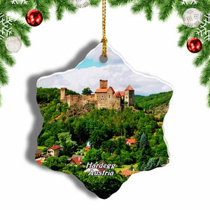 Austria Hardegg Castle Christmas Ornament 3 Inches Snow