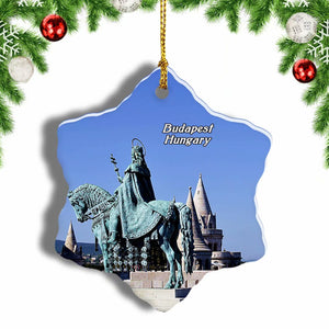 Hungary Budapest Ungarn Hungary Christmas Ornament 3 Inches Snow