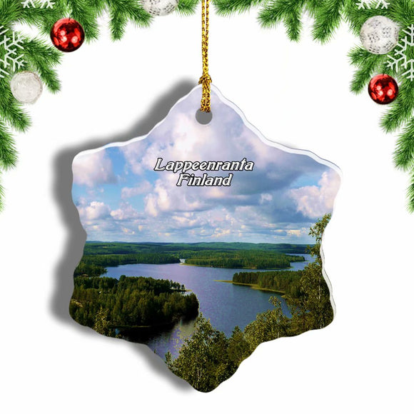 Finland Saimaa Lake Lappeenranta Christmas Ornament 3 Inches Snow