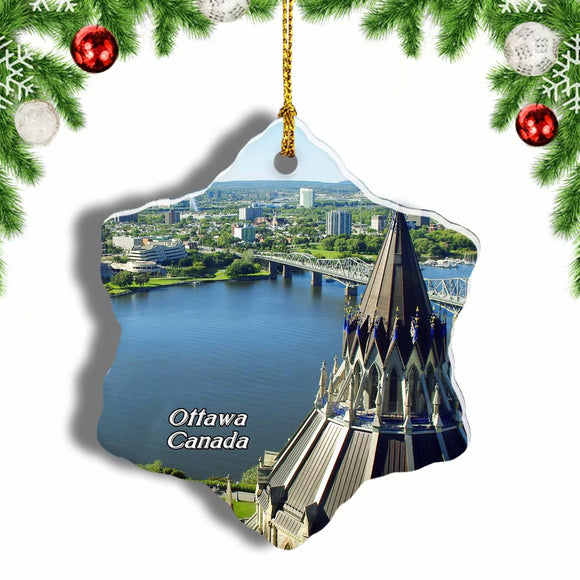 Canada Ottawa Christmas Ornament 3 Inches Snow