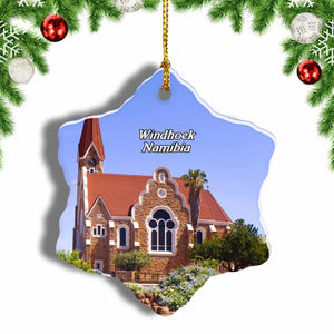 Christuskirche Windhoek Namibia Christmas Ornament 3 Inches Snow