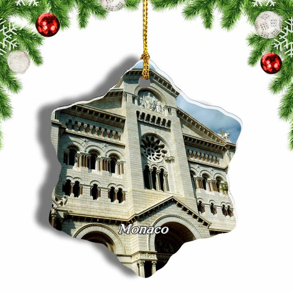 Cathedral Monaco Christmas Ornament 3 Inches Snow