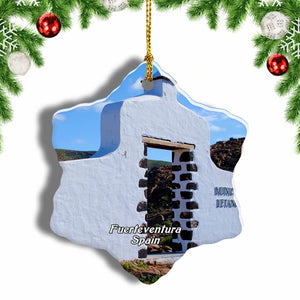 Spain Fuerteventura Christmas Ornament 3 Inches Snow