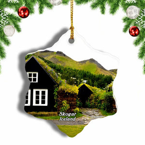 Iceland Skogar Museum Christmas Ornament 3 Inches Snow