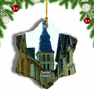 France Sarlat Christmas Ornament 3 Inches Snow