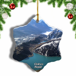 Nepal Gokyo Christmas Ornament 3 Inches Snow