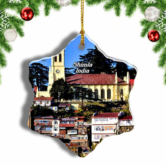 India Shimla Christ Church Christmas Ornament 3 Inches Snow