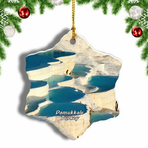 Turkey Pamukkale_ - Christmas Ornament 3 Inches Snow