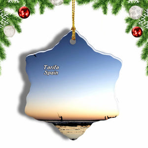 Spain Tarifa Christmas Ornament 3 Inches Snow