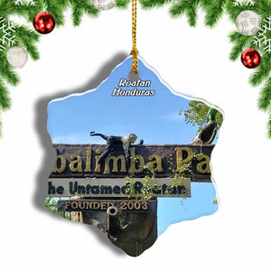 Honduras Gumbalimba Park Roatan Christmas Ornament 3 Inches Snow