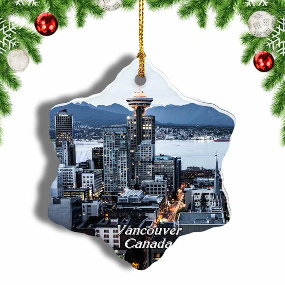 Canada Vancouver British Columbia Christmas Ornament 3 Inches Snow