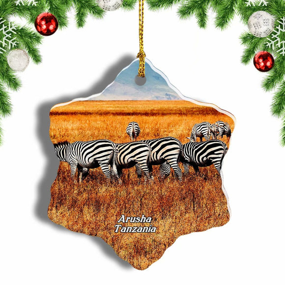 Ngorongoro Arusha Christmas Ornament 3 Inches Snow