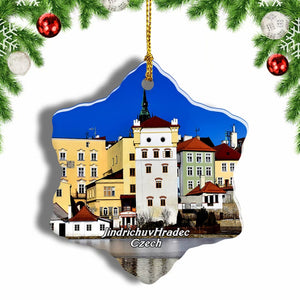 Czech JindrichuvHradec Christmas Ornament 3 Inches Snow