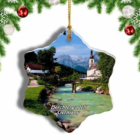 Germany Ramsau Berchtesgaden Christmas Ornament 3 Inches Snow