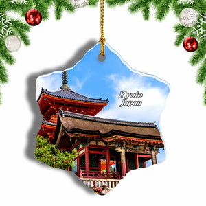 Japan Kiyomizu-dera Temple Kyoto Christmas Ornament 3 Inches Snow