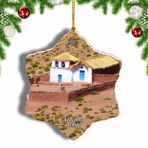 Atacama Chile Christmas Ornament 3 Inches Snow