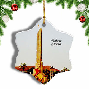 Presidential Palace Guinea-Bissau Christmas Ornament 3 Inches Snow