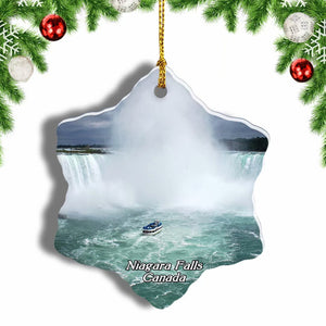 Canada Niagara Falls Christmas Ornament 3 Inches Snow