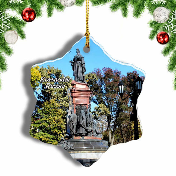 Russia Krasnodar Christmas Ornament 3 Inches Snow