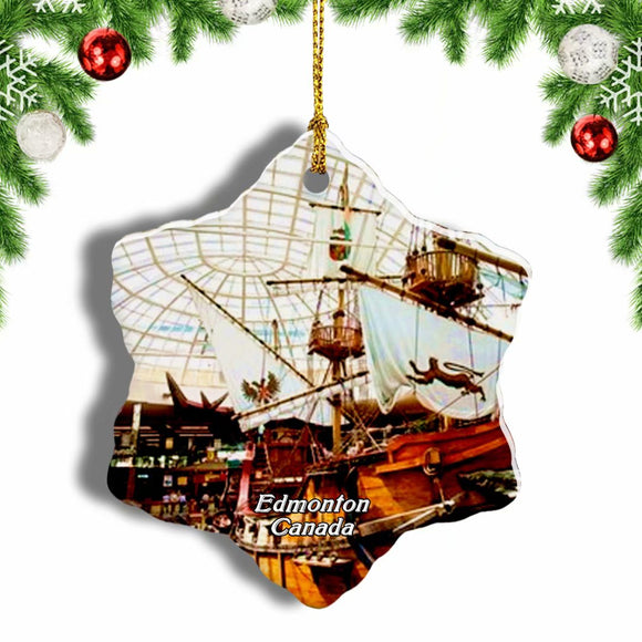 Canada West Edmonton Mall Christmas Ornament 3 Inches Snow