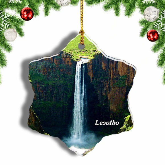 Lesotho Christmas Ornament 3 Inches Snow