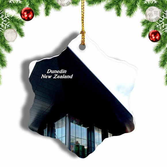 New Zealand Toitu Otago Settlers Museum Dunedin Christmas Ornament 3 Inches Snow