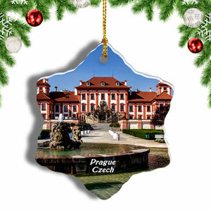 Czech Tri Prague Park Christmas Ornament 3 Inches Snow