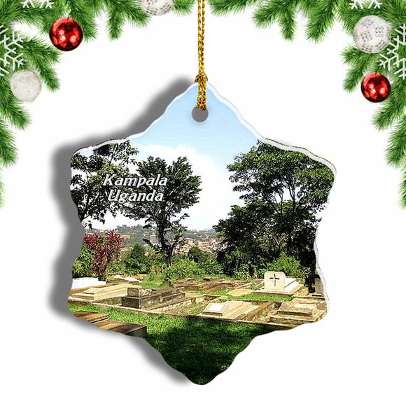 Kasubi Tombs Kampala Uganda Christmas Ornament 3 Inches Snow