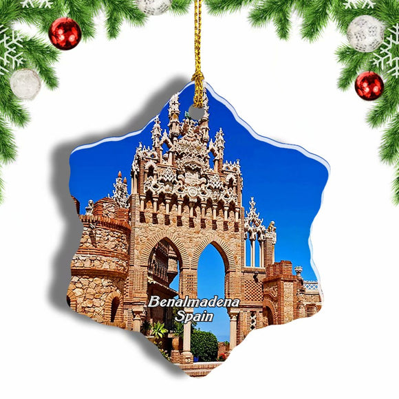 Spain Colomares Castle£¬Benalmadena Christmas Ornament 3 Inches Snow