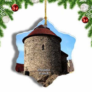 Czech Znojmo Christmas Ornament 3 Inches Snow