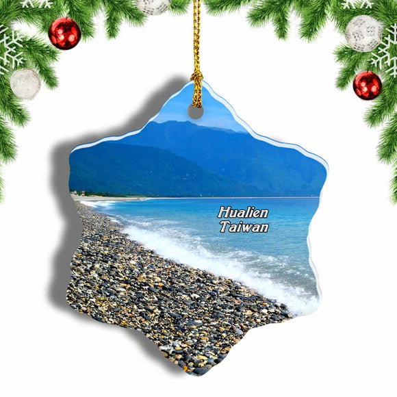 Taiwan Chihsingtan Beach Hualien Christmas Ornament 3 Inches Snow