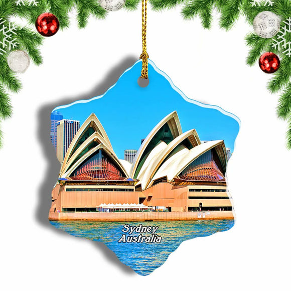 Australia Sydney Harbour Christmas Ornament 3 Inches Snow