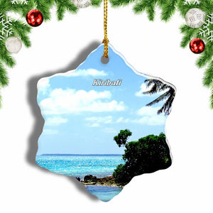 Kiribati Christmas Ornament 3 Inches Snow