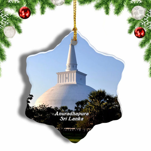 Sri Lanka Ruwanwelisaya Anuradhapura Christmas Ornament 3 Inches Snow