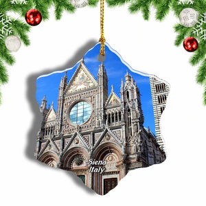 Italy Cathedral Siena Christmas Ornament 3 Inches Snow